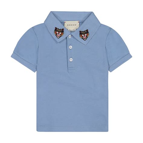 baby blue gucci polo|Baby polo shirt with Interlocking G .